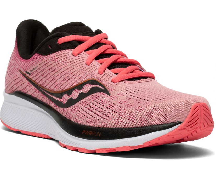 Women's Saucony Guide 14 Running Shoes Rose / Black | Singapore 148KORI